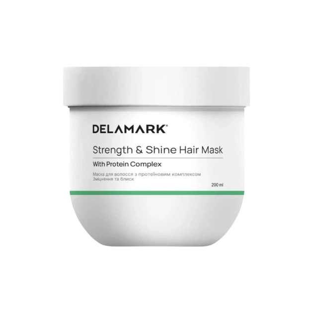 Маска для волос DeLaMark Strength & Shine Hair Mask 200 ml (4820152334190) - изображение 1