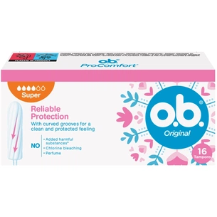 Тампони o.b. Original Super 16 шт. (3574660089332/3574661350141) зображення 1