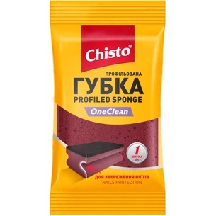 Губки кухонні Chisto OneClean Профільована 1 шт. (4823098415428) зображення 1