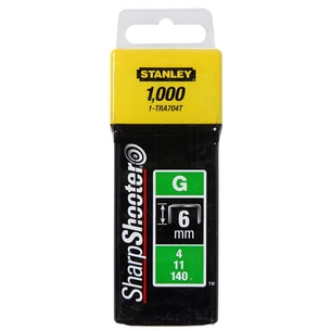 Скоби для будівельного степлера Stanley тип G 6мм (Степлер 6-TR250) 1000шт (1-TRA704T) изображение 1
