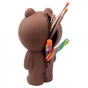 Пенал Yes Підставка SL-03 Line Friends Силіконовий Коричневий (533372) - зменшене зображення 4