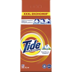 Пральний порошок Tide Аква-Пудра Альпійська свіжість 8.1 кг (8006540535240) изображение 1
