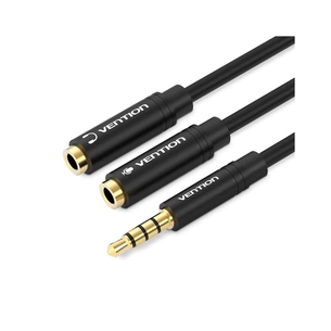 Кабель мультимедійний Jack 3.5mm 4pin M to 2X 3.5mm F Vention (BBVBY) изображение 1