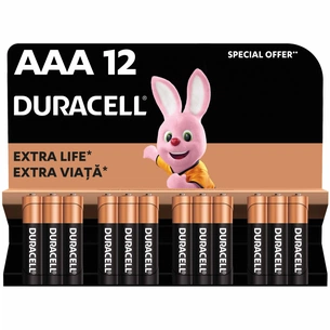 Батарейка Duracell AAA лужні 12 шт. в упаковці (5000394109254 / 81545432) зображення 1
