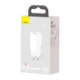 Зарядний пристрій Baseus 2xUSB 65W GaN (USB-C+USB-A) white (CCGAN2L-B02) - зменшене зображення 5