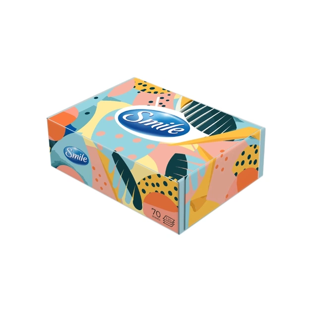Серветки косметичні Smile 3 шари 70 листів Дизайн коробки в асортименті (4823071662016) - picture 2