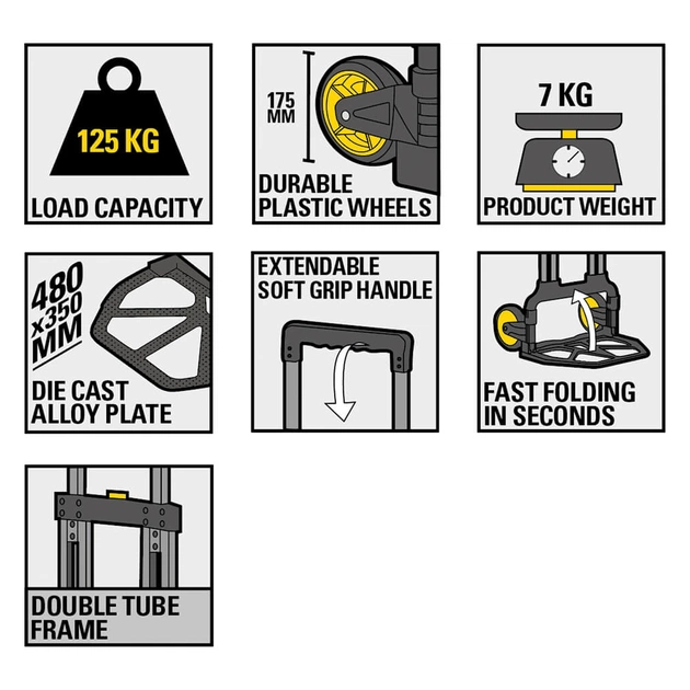 Візок вантажний Stanley Fatmax, до 125кг, розмір платформи 48х35см, 7кг (FXWT-706) - picture 3