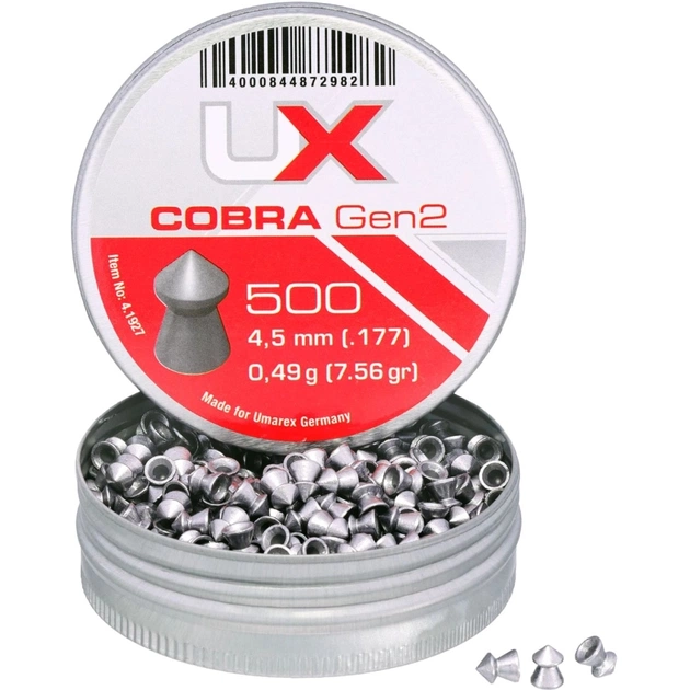 Пульки Umarex Cobra Gen2 4,5 мм 0,49 г 500 шт (4.1927) - изображение 4