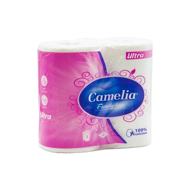 Паперові рушники Camelia Ultra Білі 2 шари 2 рулони (8606107569864) - зображення 1