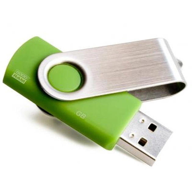USB флеш накопичувач Goodram 8GB Twister Green USB 2.0 (PD8GH2GRTSBG) - изображение 1
