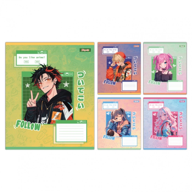 Тетрадь 1 вересня Follow Anime А5 12 листов клетка (768119) - изображение 1