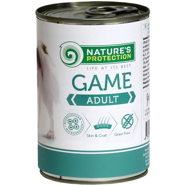 Консервы для собак Nature's Protection Adult Game 400 г (KIK45093) - изображение 1