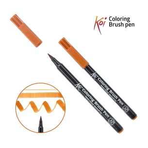 Художній маркер KOI Маркер-пензель акварельний Сієна натуральна, 14 (084511393059) зображення 1