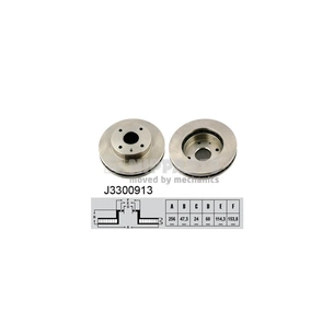 Гальмівний диск Nipparts J3300913 зображення 1