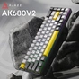 Клавіатура Ajazz AK680 V2 Ice Island Magnetic Switch USB UA Black/Gray/Yellow (AK680-V2-I-BGY) - зменшене зображення 4