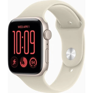 Смарт-часы Apple Watch SE 3 2026 GPS 44mm Starlight Aluminium Case with Sand Sport Band - S/M (MJL34RK/A) изображение 1