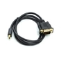 Кабель мультимедійний mini DisplayPort (M) to VGA (M), 1.0m, black PowerPlant (CA911998) - зменшене зображення 1
