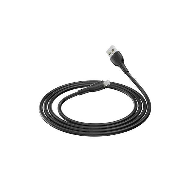 Дата кабель USB 2.0 AM to Lightning 1.0m 2.4A black BOROFONE (6931474743893) - изображение 1