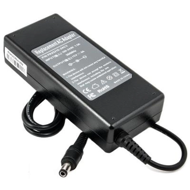 Блок живлення до ноутбуку PowerPlant TOSHIBA 220V, 15V 90W 6A (6.3*3.0) (TO90C6330) - зображення 1