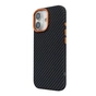 Чохол до мобільного телефона Armorstandart LikeCarbon2 SE MagCase Apple iPhone 17 Black Orange (ARM89160) - зменшене зображення 5