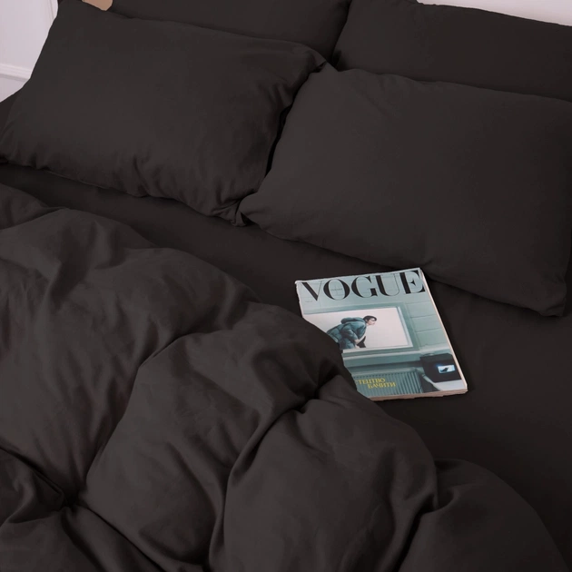 Постільна білизна MirSon 002 Black Фланель 2 x 160 x 220 Сімейний Євро (2200009648281) - picture 12