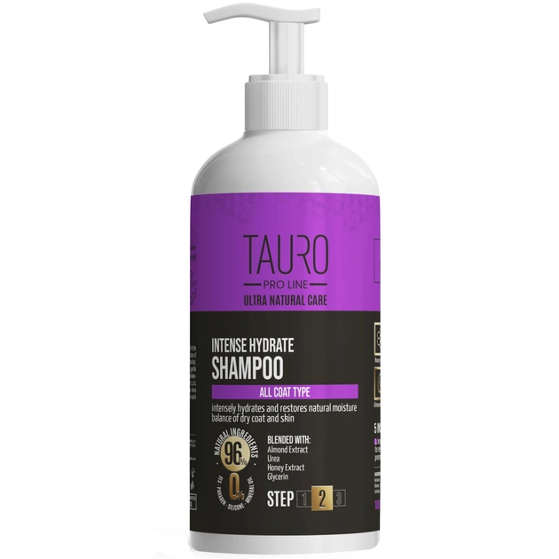 Шампунь для животных Tauro Pro Line Ultra Natural Care Intense Hydrate 1000 мл (TPL63593) - изображение 1