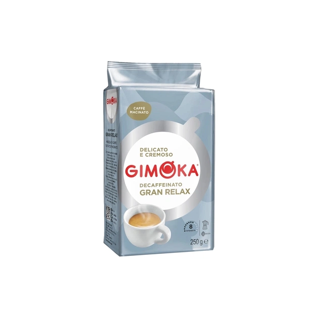Кофе Gimoka Gran Relax Decaffeinato без кофеина молотый 250 г (8003012000169) - изображение 1
