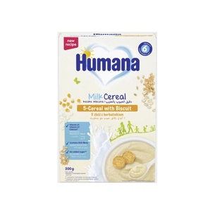 Дитяча каша Humana MC 5 Cereal with Biscuit молочна від 6 місяців 200 г (4251099603016) picture 1