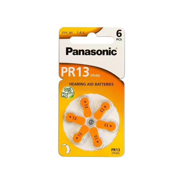 Батарейка Panasonic PR48 / PR13 (1.4V) * 6 (PR-13/6LB) - изображение 1