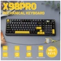 Клавіатура Attack Shark X98 Pro RGB Wireless/Bluetooth/USB UA Star Black (X98PROSB_AS) - зменшене зображення 3