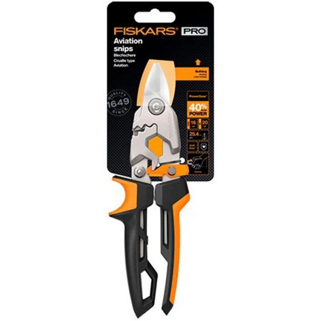 Ножиці по металу Fiskars PowerGear Aviation Snip Bulldog (1027212) - picture 3