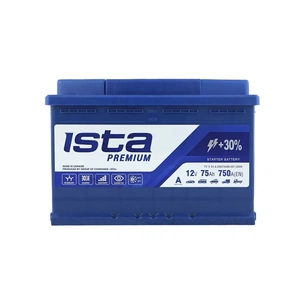 Аккумулятор автомобильный ISTA Premium 75Ah 750A L+ (L3) изображение 1