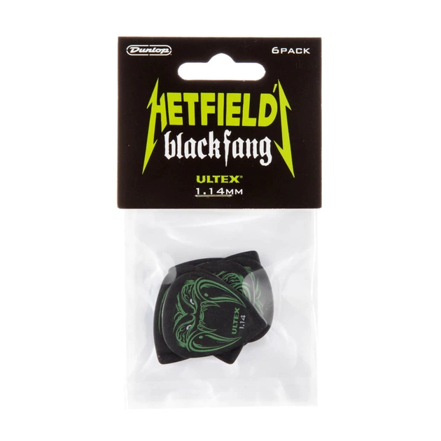 Медіатор Jim Dunlop Hetfield's Black Fang Pick 1.14mm 6 шт. (PH112P1.14) - picture 3