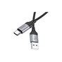 Дата кабель USB 2.0 AM to USB-C 1.0m 3A nylon X102 black HOCO (6942007608770) - зменшене зображення 3