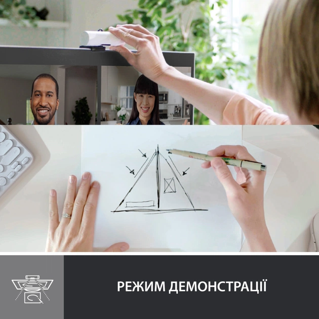 Веб-камера Logitech Brio 500 Off-White (960-001428) - picture 8