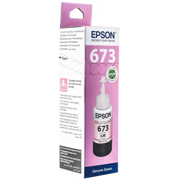 Контейнер з чорнилом Epson 673 light magenta 70мл L800/1800 (C13T67364A) - зображення 1