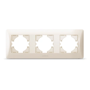 Рамка Videx BINERA кремова 3 поста (VF-BNFR3H-CR) изображение 1