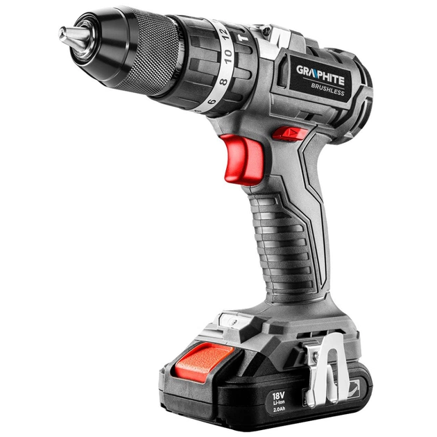 Шуруповерт Graphite Energy+ 18V бесщеточный 58Нм, 3 ск., 0-500·0-1700об/мин (без АКБ и ЗУ) (58G020) - изображение 4