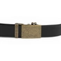 Ремінь Vintage Чоловічий з пряжкою латунь Чорний (20263) - зменшене зображення 5