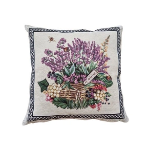 Подушка Прованс декоративна Лавандове поле Кошик лаванди у рамці 45х45 (4823093427518) зображення 1
