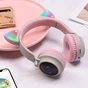 Bluetooth-гарнитура Hoco W27 Cat Ear Grey/Pink (W27GP) - уменьшенное изображение 3