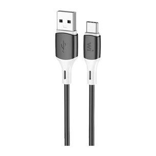 Дата кабель USB 2.0 AM to USB-C 1.0m silicone black Wibrand (WI.DC/MA1B-UC) изображение 1