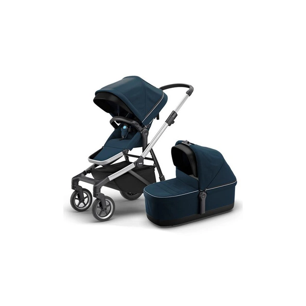 Коляска Thule 2 в 1 Sleek + Bassinet Navy Blue (TH11000010) - изображение 1