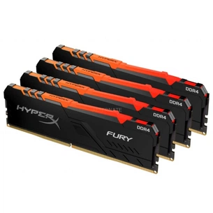 Модуль пам'яті для комп'ютера DDR4 64GB (4x16GB) 2666 MHz HyperX Fury RGB Kingston Fury (ex.HyperX) (HX426C16FB4AK4/64) зображення 1