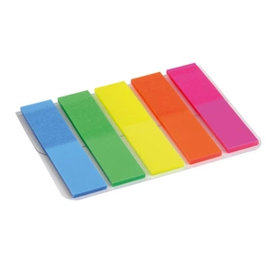 Стікер-закладка Axent Plastic bookmarks 5х12х50mm, 125шт, rectangles, neon colors (2440-01-А) зображення 1