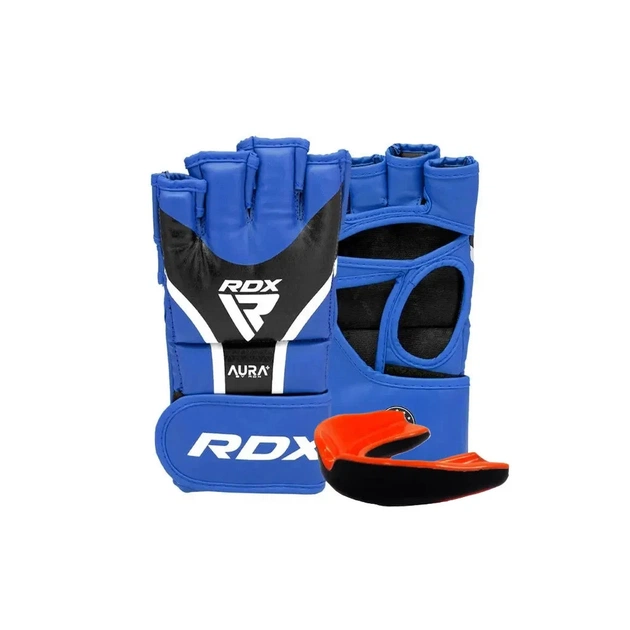 Рукавички для MMA RDX Aura Plus T-17 Blue/Black M (GGR-T17UB-M+) - изображение 1
