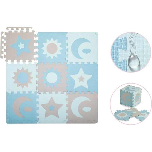 Дитячий килимок MoMi пазл Nebe 90 х 90 cм Blue (AKCE00031) - picture 3