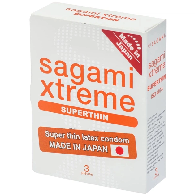 Презервативи Sagami Xtreme Superthin Ультратонкі 3 шт. (4974234811878) - picture 1