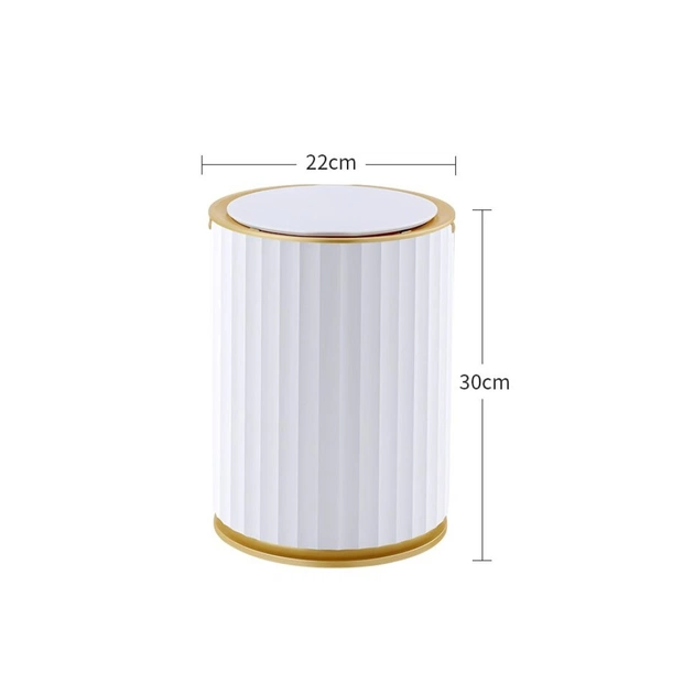 Контейнер для сміття JAH Nordic Сенсорний Білий із золотим 9 л (20259) - picture 10