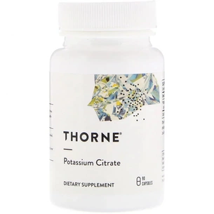 Мінерали Thorne Research Калій Цитрат, Potassium Citrate, 90 капсул (THR-24002) зображення 1